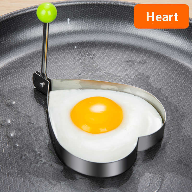 Nieuwe roestvrij staal 5style gebakken eierpannenkoek Shaper Omelette mal mal Friture Ei Kookgereedschap Keukenaccessoires Gadgetringen