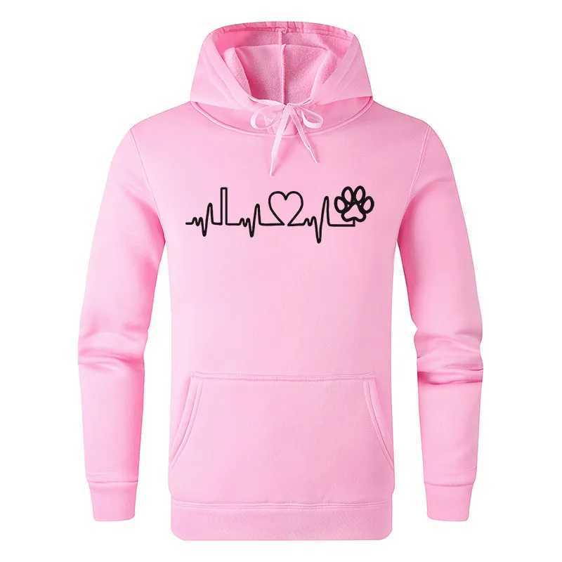 Men's Hoodies Sweatshirts Personalized Music Symbol Heart Pattern Printing Fashion Casual Long Sleeve Hooded Loose Plus Pullover Street Sweatshirt 88Z5