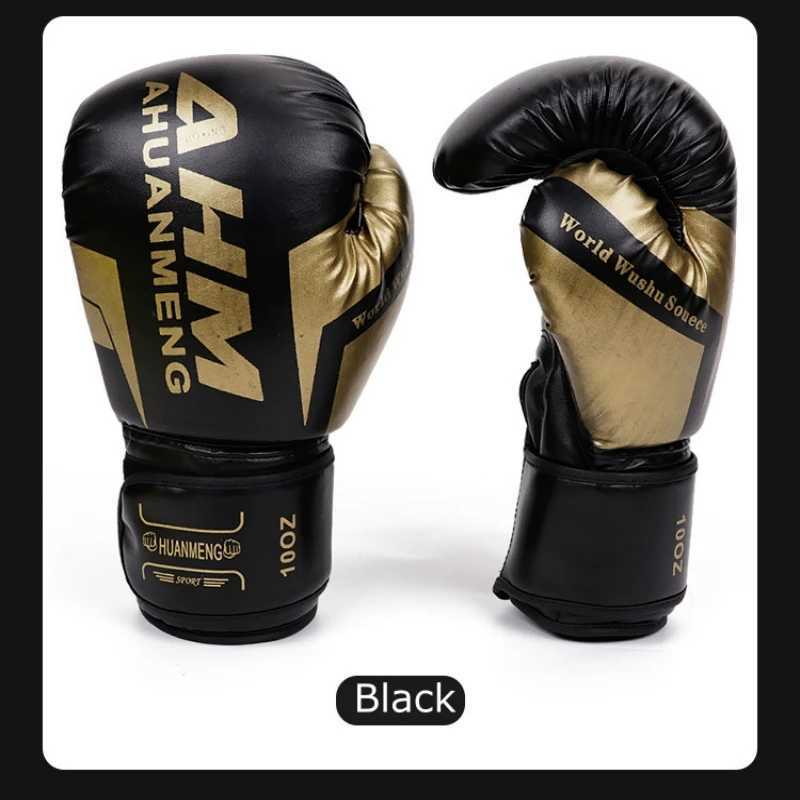 Skyddsutrustning gyllene färg mma kickboxing handskar andas bekväma boxning handske barn män träning konkurrensen förtjockad skyddande strid hkd231123