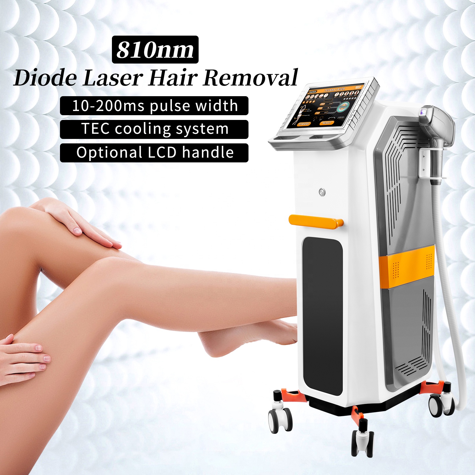 810nm Diode Laser Hair Removal Machine 755 1064 808 Diode Laser Triple Wavelength Diode Laser Permanent Painless Body Hair Remove Skin Rejuvenation 200 Million Shot