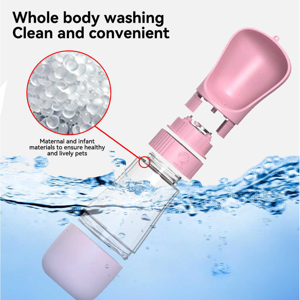 New Portable Dog Water Bottle For Small Large Dogs Outdoor Walking Puppy Pet Travel Water Bottle Pet Drinking Bowl Dog Supplies