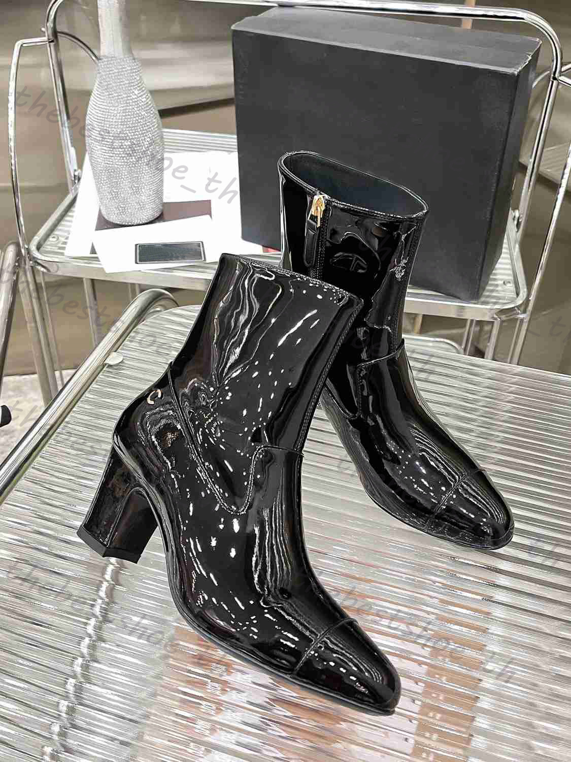 Designer Boots Australian Martin Boots Cowboy Boots Kalf Boots Leather Winter Dames Mode Luxe Echt lederen Flat Sexy Chelsea -laarzen