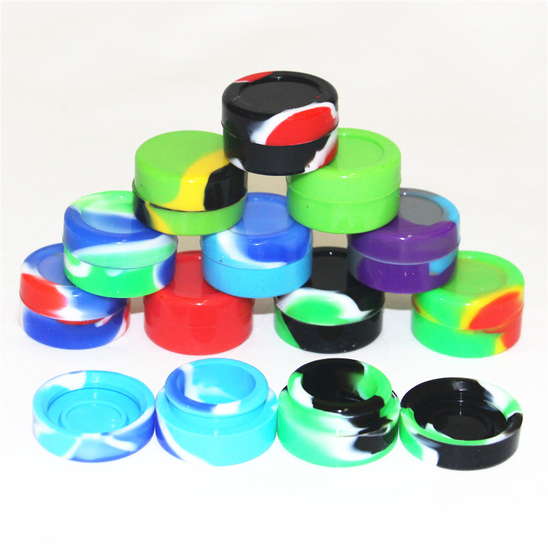Wax containers silicone box 3ml 5ml 10ml 22ml Non-stick silicone container food grade jars dab tool storage jar oil holder for vaporizer FDA