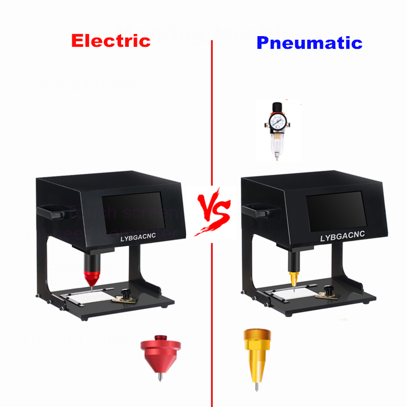 Ręczne grawerowanie pneumatyczne pneumatyczne elektryczne pneumatyczne pneumatyczne maszynę do znakowania pneumatycznego 170*110 mm ekran dotykowy dla tablicy znamionowej liczba cylindrów Ramka Ploter numer numer