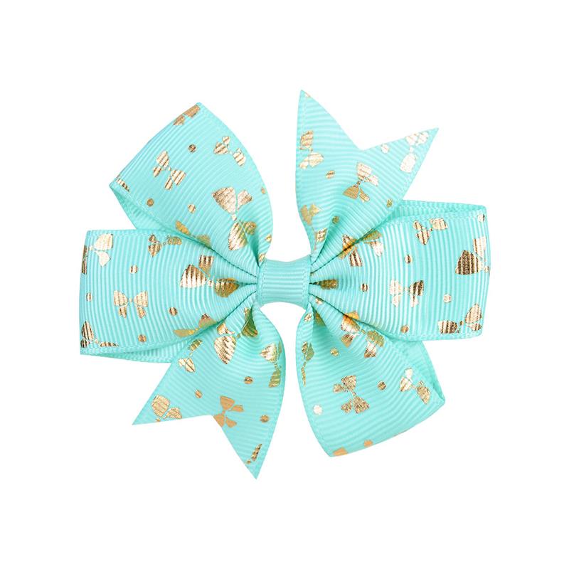 Baby Girls Grosgrain Ribbon Dot Bows Hair Clip Barrettes Hairpins Hair Accessories Children Headwear