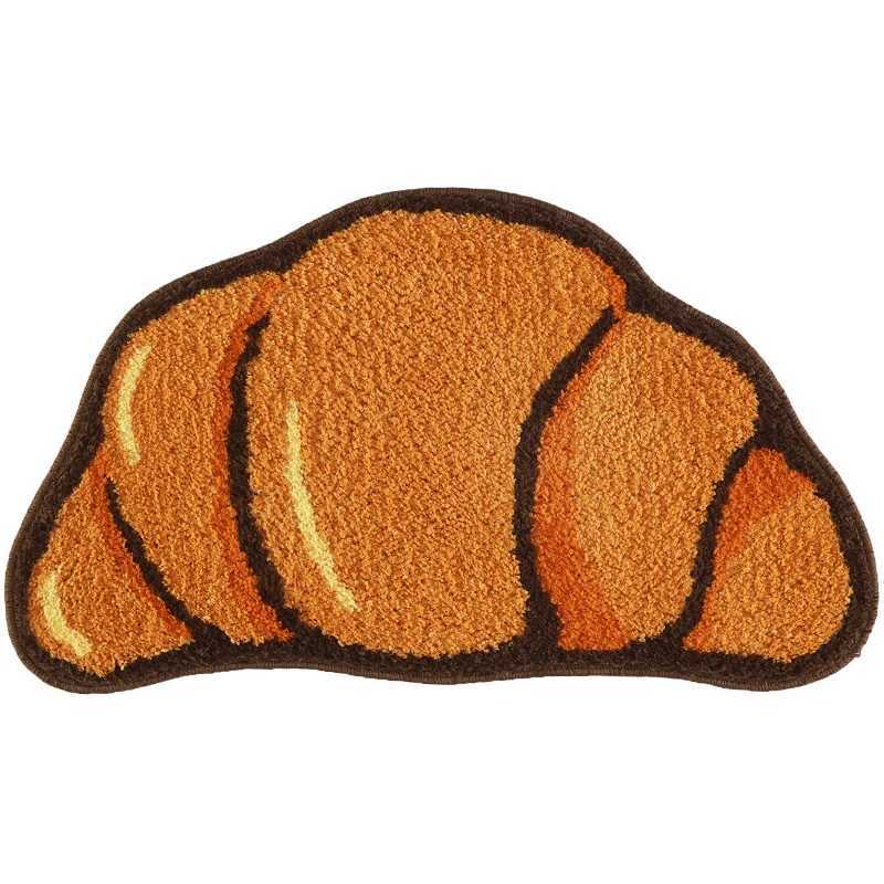 Tapetes Lakea Croissant Forma Tapetes para Sala de Banho Fluffy Pão Tapete Casa Decoração Quente Acessórios Anti-Slip Floor Safety Mat