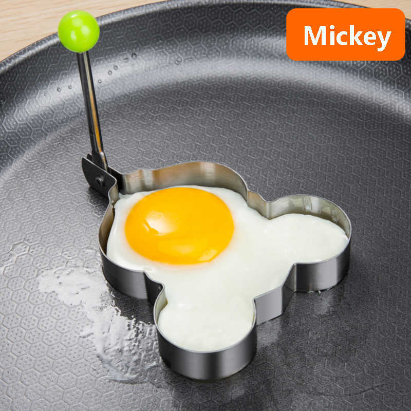 Nieuwe roestvrij staal 5style gebakken eierpannenkoek Shaper Omelette mal mal Friture Ei Kookgereedschap Keukenaccessoires Gadgetringen