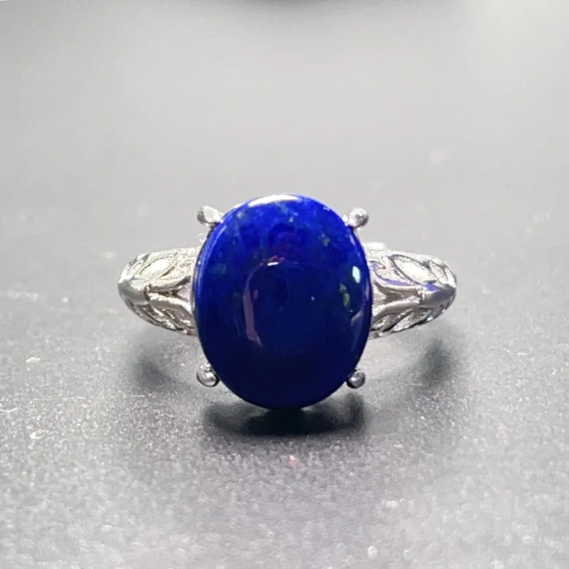 Natuurlijke Afghanistan Lazuli Ring Solid 925 Zilver 10mmx12mm 5ct Lapis Lazuli Zilveren Ring voor Vrouw