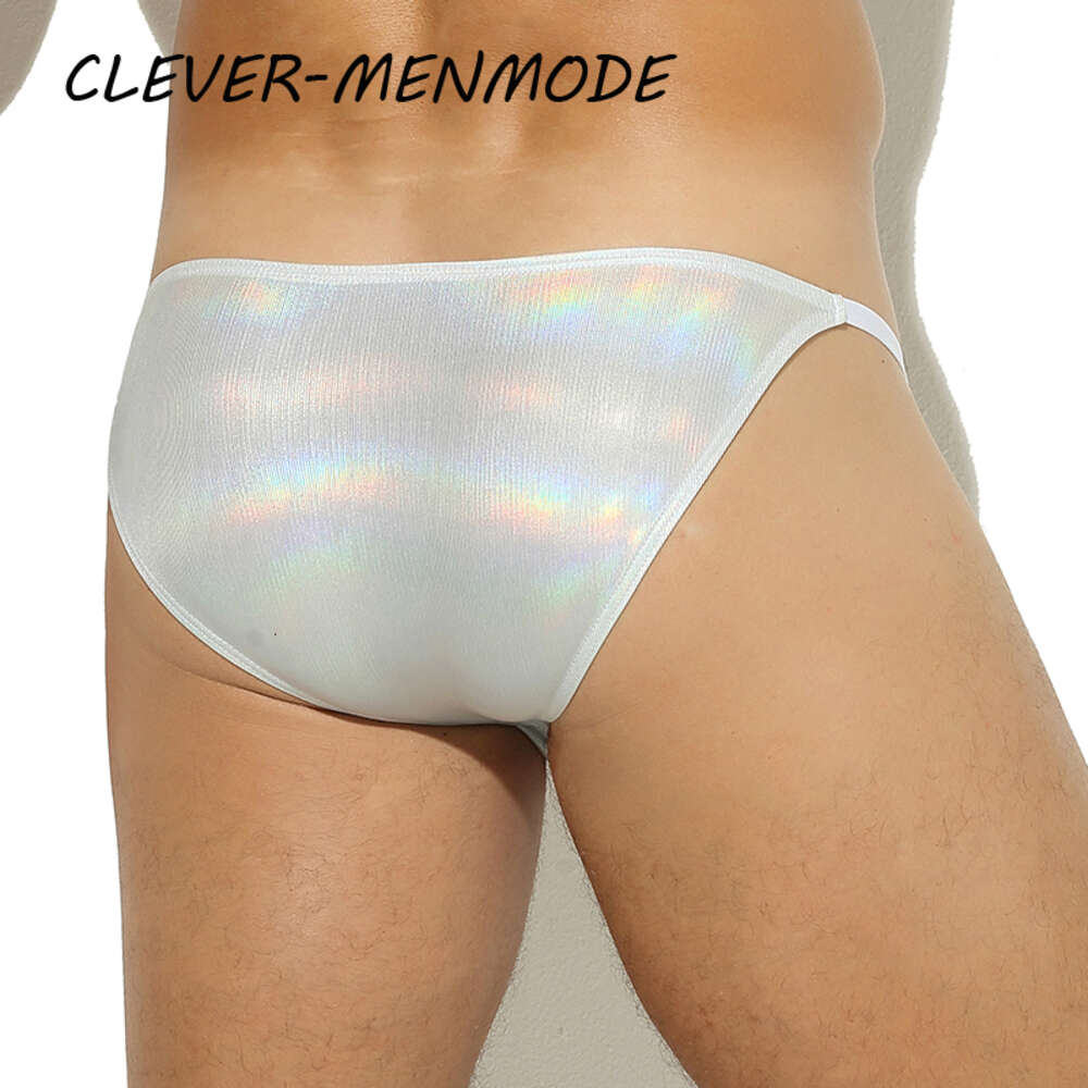 Men S Patent Low Rise High Split Briefs Pu Mini Bag G String Faux Faux Leather SeamlessErotic Panties