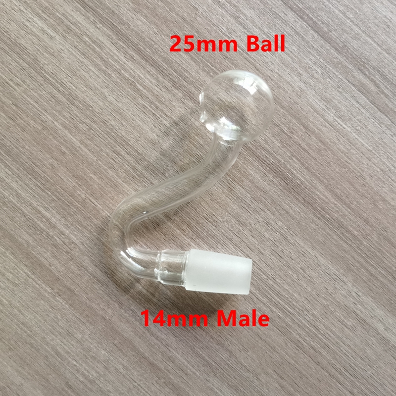 10mm 14mm 18mm açık nargile kalın pyrex cam yağ brülör su borusu cam bong dab teçhizat kasesi için erkek eklem