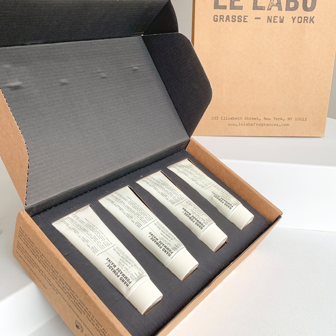 LE LABO كريم لليدين 8 قطع صندوق هدايا سانتال بيرجاموت روز نوار باسل هينوكي مرهم الأيدي Pommade Mains Cream 8 in 1 Discovery Set Lotion with Bag