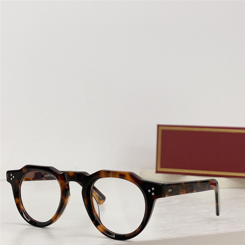 Neue optische Modedesign-Brille M12 runder Cat-Eye-Rahmen aus Acetat, schlichter und avantgardistischer Stil, High-End-Brillen mit Box für verschreibungspflichtige Brillengläser