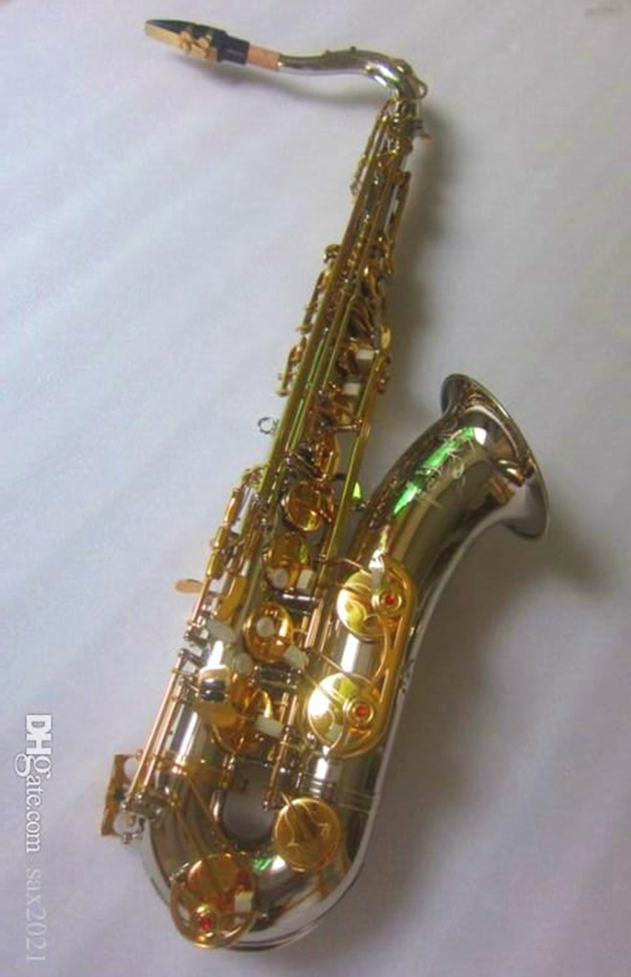 Новый тенор-саксофон T-W037 Bb, никелирование, золотой ключ, тенор-саксофон, суперпрофессиональный тенор-саксофон с футляром