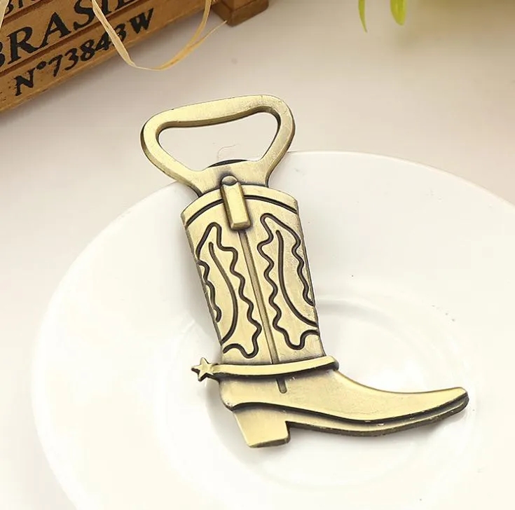 Креативное открытие бутылочных бутылок сжало ковбоя Boot Western Birthday Bridal Wedding Favors и подарки вечеринка милый инструмент