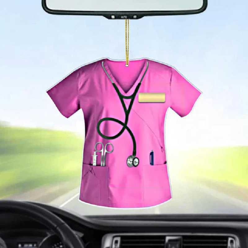 Auto achteruitkijk spiegel hanger Decoratie Decoratie Doctor Verpleegkundige uniform charme ornamenten auto interieur accessoires auto decor