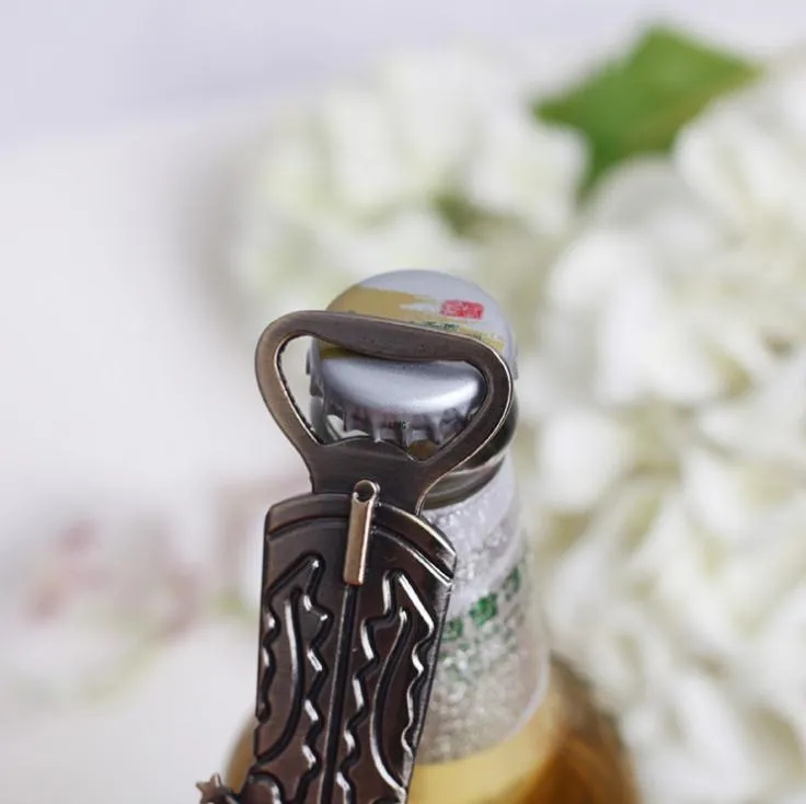 Креативное открытие бутылочных бутылок сжало ковбоя Boot Western Birthday Bridal Wedding Favors и подарки вечеринка милый инструмент