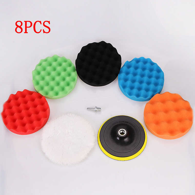 3/4/5/6/7inch Car Polishing Disc Self-Adhesive Buffing Waxing Sponge Wool Wheel Polish Pad For Car Polisher Drill Adapter