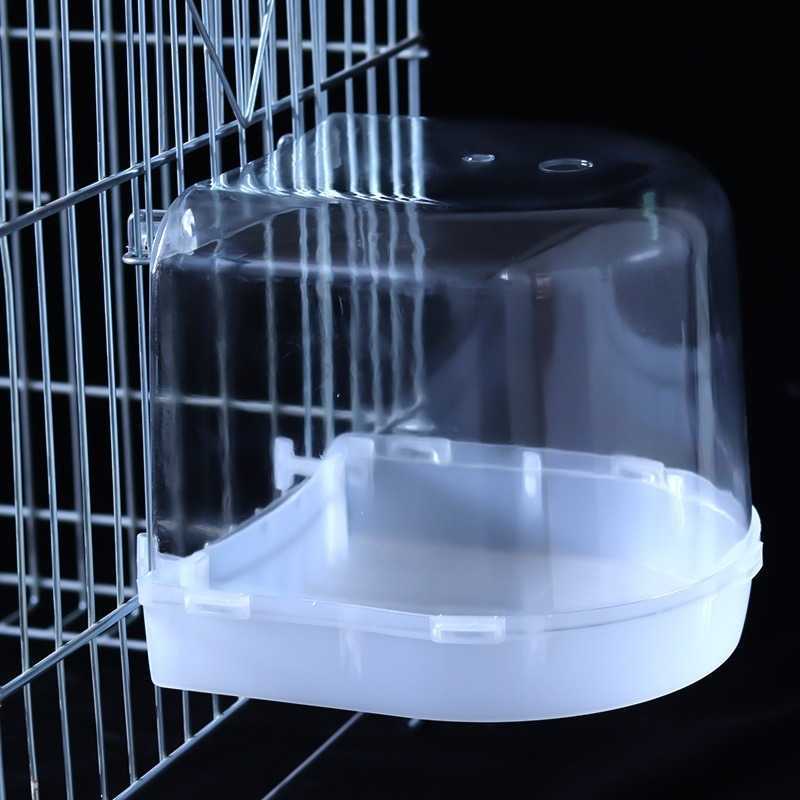 New Hanging Bird Bath Cube Parrots Bathtub Bath Shower Box Cage Accessory for Little Bird Canary Budgerigar Cockatiel Parrot Bath