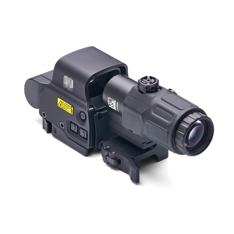 Tactische HHS 558 Holografische rode stip -scope met rode coatinglens en G33 vergrootglas Hunting Rifle 3x vergroting Optica -schakelaar naar zij STS Snel afneembare QD Mount
