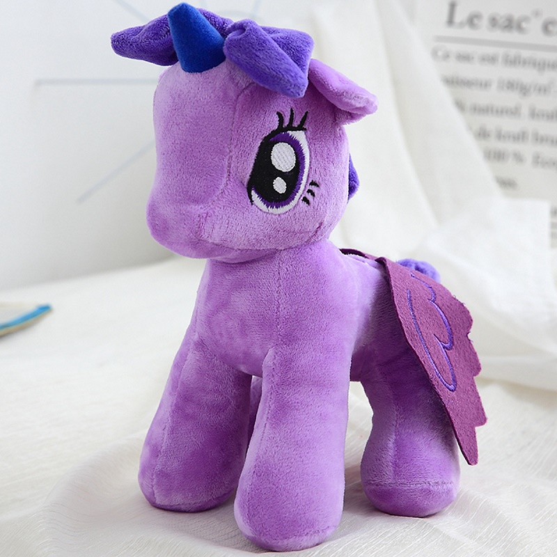 Manufacturers wholesale 6-color 25cm cute pony plush toys cartoon film and television peripheral dolls children's gifts