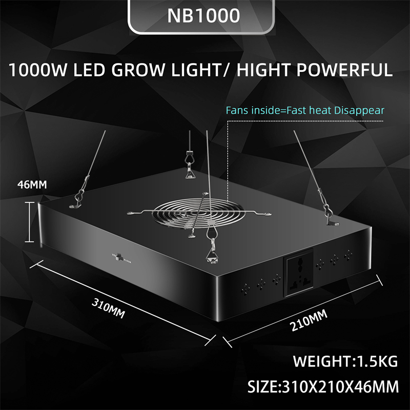 Full Spectrum Grow Light 1000W 1500W LED High PPFD grow light with Veg Bloom modes for Greenhouse grow tent Indoor Lighting
