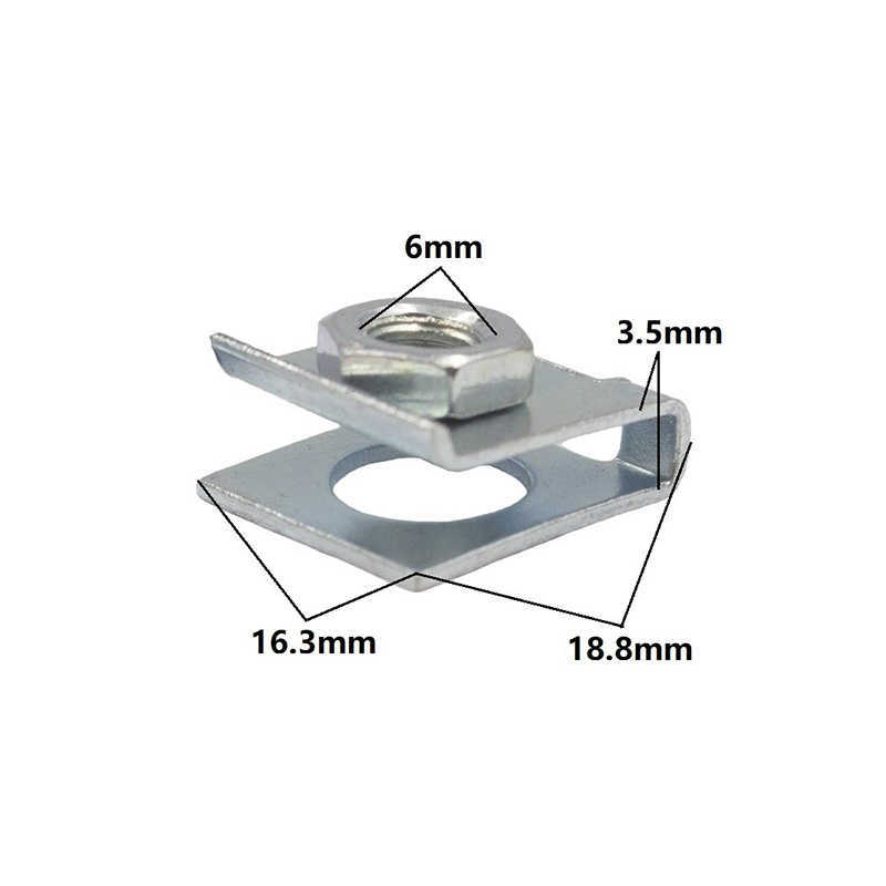 6 мм универсальные автомобильные крепежные углубления Перекните металлический винт-винт-заклинание.