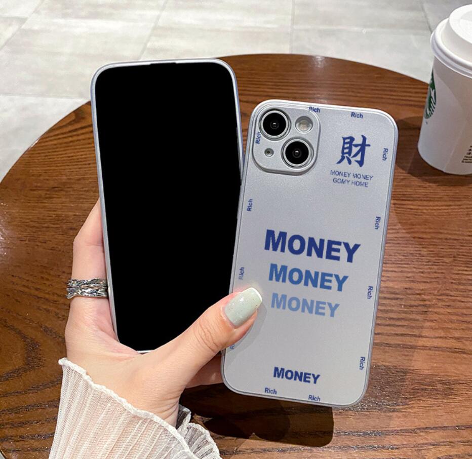 Nowy projekt drukowanych przypadków Pieniądze galwaniczne telefon komórkowy dla iPhone 14 Pro Max 13 12 11 Rich