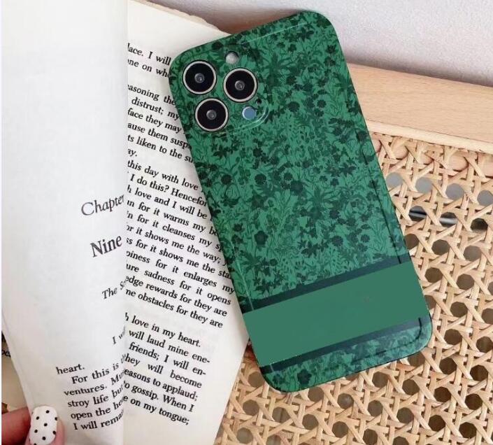 Green Forest Luxury Designer Phone Case pour iPhone 15 Pro Max 14 Pro Max 14Pro 13 13Pro 12 11 ProMax Cover Fashion Letter Tiger Nature Print