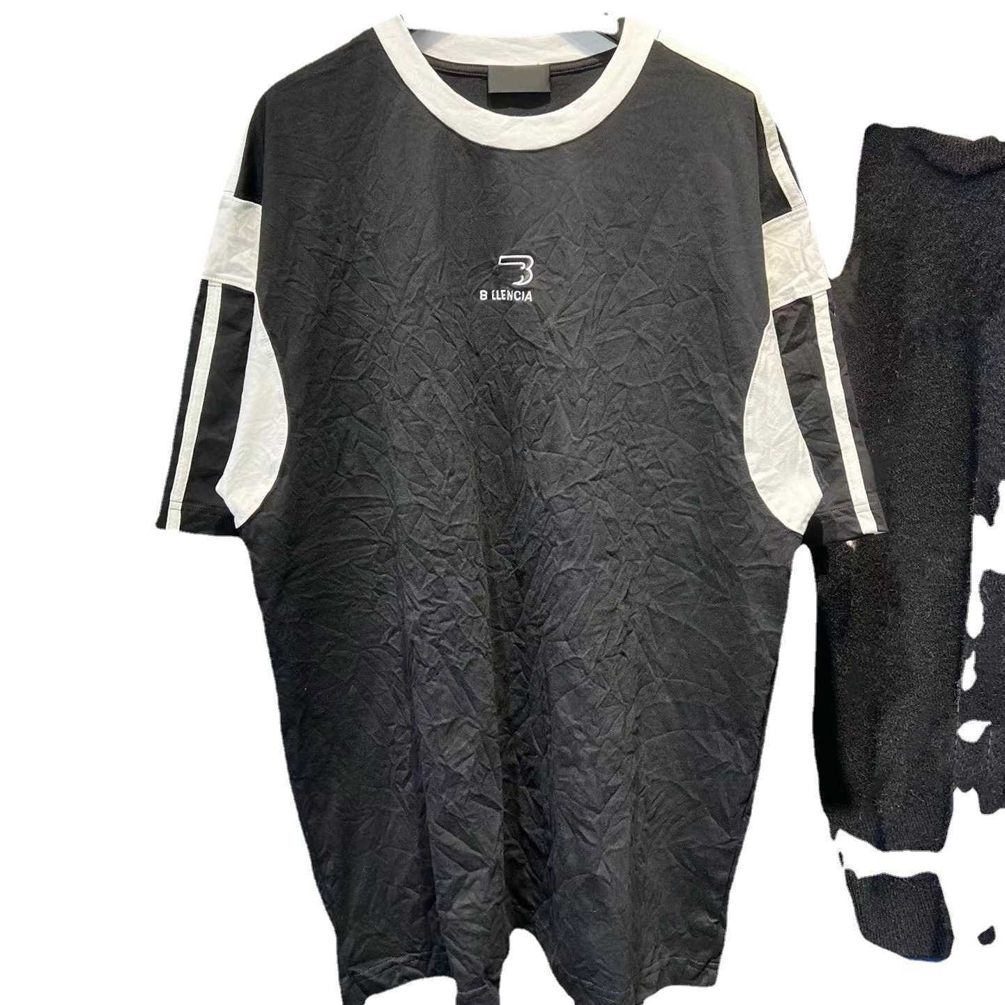 2023新しいデザイナーレディースTシャツハイエンドシャツハイエディション差別化市場スモールラベル刺繍純粋なパネルスリーブルーズティー