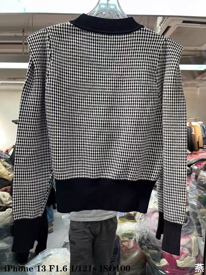 Vintage senhoras c c malha cardigans suéteres mulheres manga longa houndstooth coreano moda magro tops cardigans 2024 outono inverno designer suéter feminino