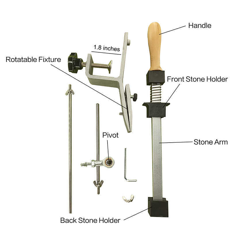 Aiguiseur de couteaux professionnel en acier inoxydable, aiguisoir à Angle fixe, pierre à aiguiser, outils de cuisine, aiguiser les couteaux de Machine