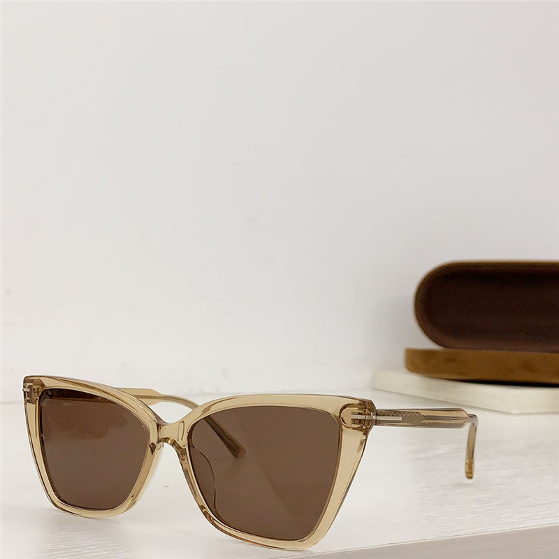 Nya modedesign män och kvinnor solglasögon 5843 kattögonformacetatplankram enkel och populär stil mångsidig utomhus UV400 -skyddsglasögon