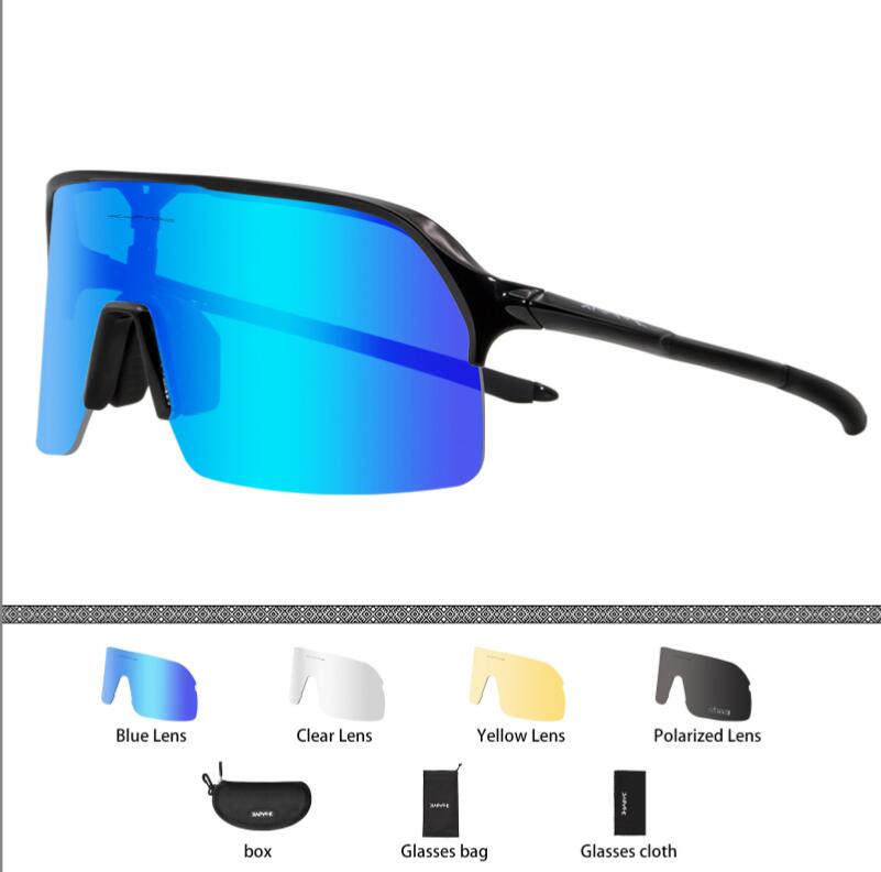 Lunettes de plein air Lunettes de soleil à vélo Vélo KAPVOE Cadre Tr9O Noir Verres polarisés Sport Modèle VTT Cycle Lunettes Drop Livraison Spo Dhqcj