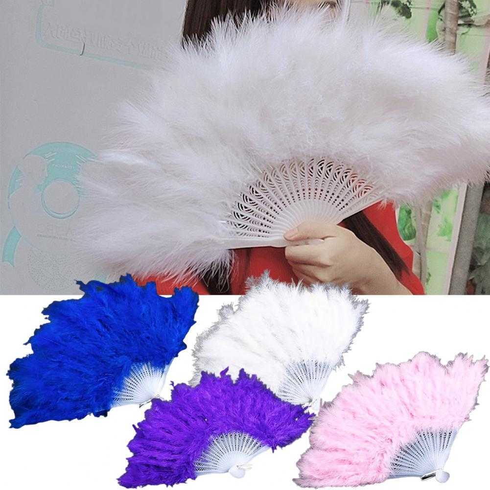 New Wholesale Wedding Feather Fan Bride Handheld Non-Folding Fans Cool Fans Wedding Photo Shooting Pose Home Decoration Prop