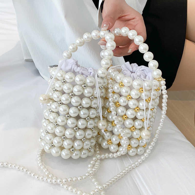 Shoulder Bags Luxury Pearl Evening Bag for Women Lipstick Bag New Shoulder Bag Fashion Purses and Handbag Designer Crossbody Bag Cute Satchel