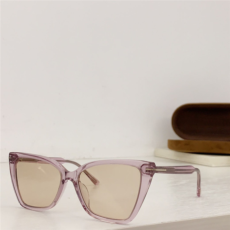 Occhiali da sole da uomo e da donna di nuovo design alla moda 5843 montatura in acetato a forma di occhio di gatto stile semplice e popolare versatile protezione UV400 esterni