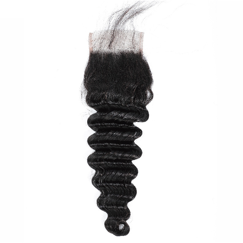 Vorgefärbte brasilianische lose tief gewellte Menschenhaarbündel mit Spitzenverschluss Non Remy Hair Weave 3 4 Bündel mit Verschluss Ombre T1B 4 30