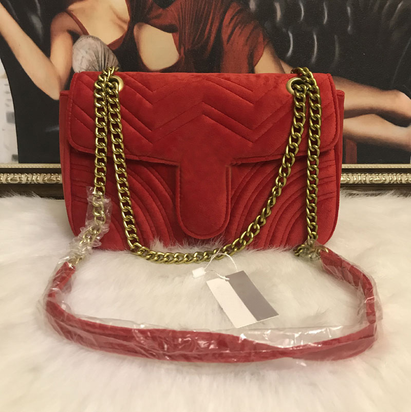 Designer Bandoulière Sacs Enveloppe Épaule Avec Chaîne Pour Femmes Mode De Luxe Velours Sac À Main Noir Rose Blanc Rabat Bourse Messenger Sac