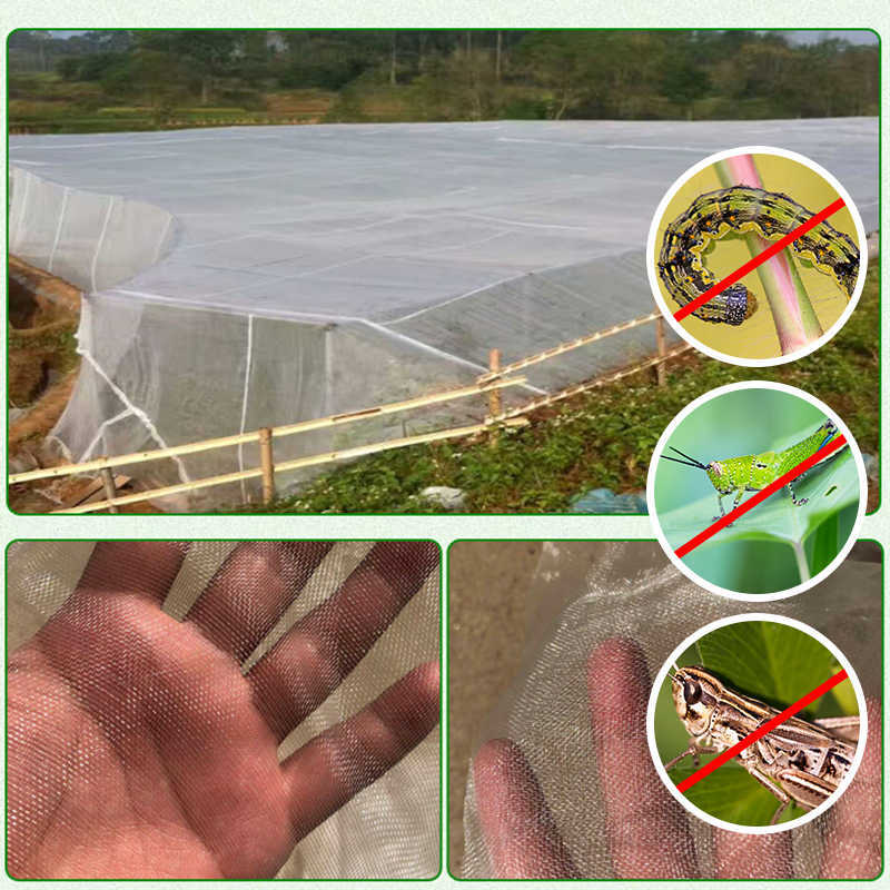 New Plant Vegetables Insect Protection Net Garden Fruit Care Cover Flowers Greenhouse Protective Net Pest Control Anti-Bird 60 Meshs