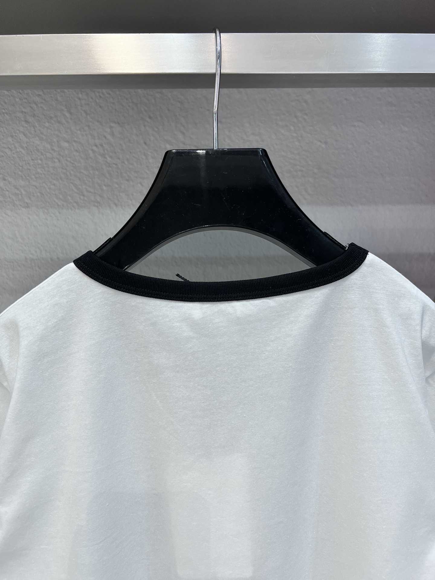 Designer T -shirt Shirt High Edition Spring/Summer Front Borduursel 16 Custom gebreide geverfde zachte comfortabele mouw