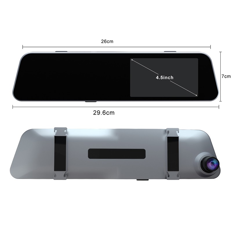 Araba DVR Araba Kamera DVR Dikiz Ayna Dash Cam Arabalar DVRS Kaydedici Video Kayıt Cihaz FHD Çift Lens Dokunmatik Ekran 1080p Gece Kamera