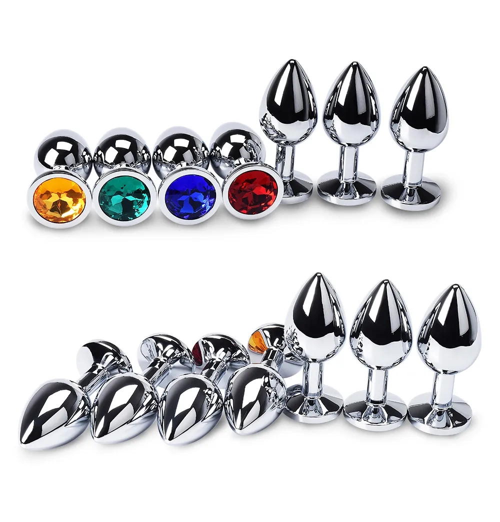 1 PIÈCES Petite Taille En Métal Cristal Plug Anal En Acier Inoxydable Anal Godemichet Anal Produits de Sexe Godemichet Anal Jouets Sexuels Produits Pour Hommes Couples