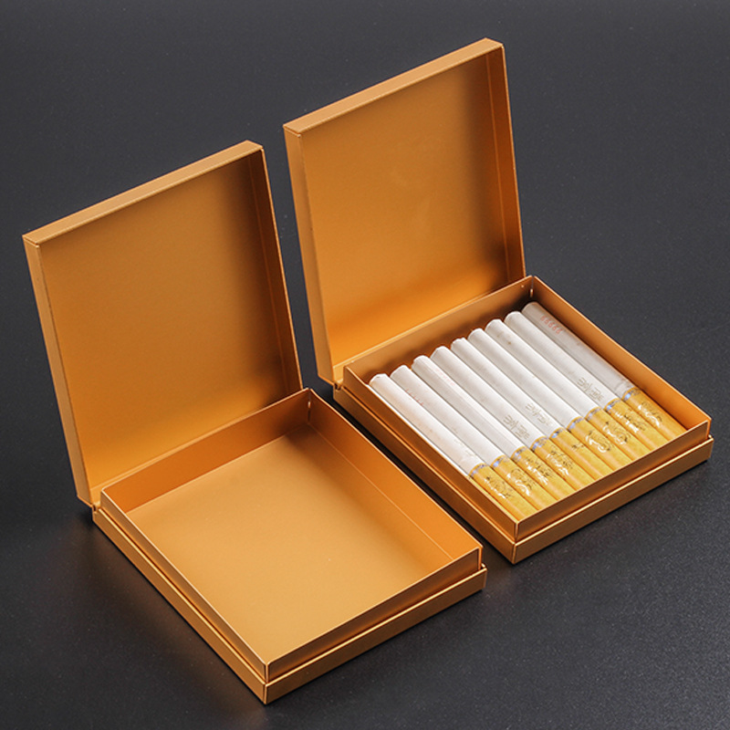 Smoking Pipes 20 pack of ultra-thin personalized men's cigarette boxes, creative moisture-proof and anti extrusion flip storage box