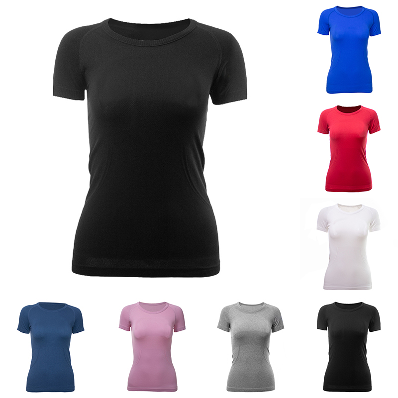 Camisetas de ioga as mulheres usam rapidamente Tech 1.0 2.0 Ladies Sports de manga curta