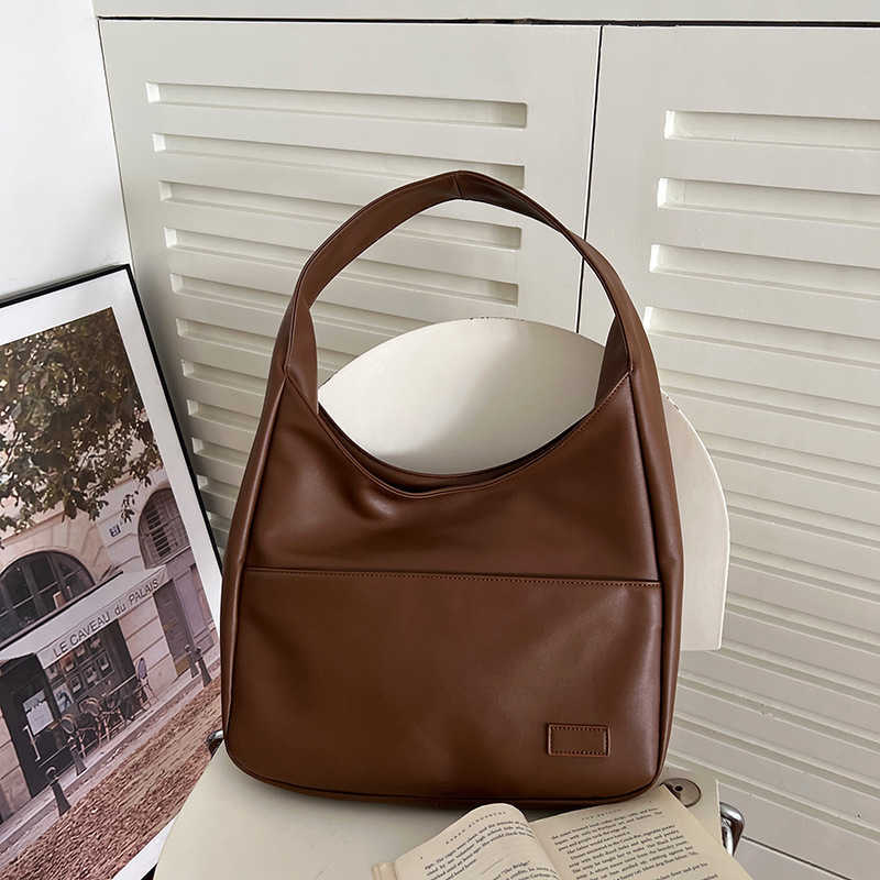 Borse a tracolla Jin YIde 2023 New Simple Borsa a tracolla da donna di grande capacità Casual Pendolarismo Borsa di design di lusso Borsa tote in pelle di alta qualità