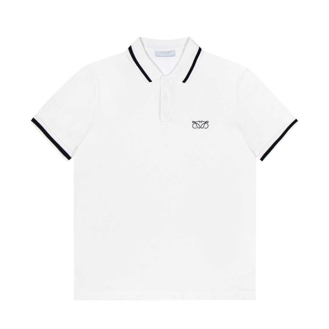 Designerka koszulka koszulka Wysoka wersja modny produkt Luojia Blocking Szyfrowanie szyfrowania kolorów Tonggang River Lose Casual Polo Shirt dla mężczyzn kobiety