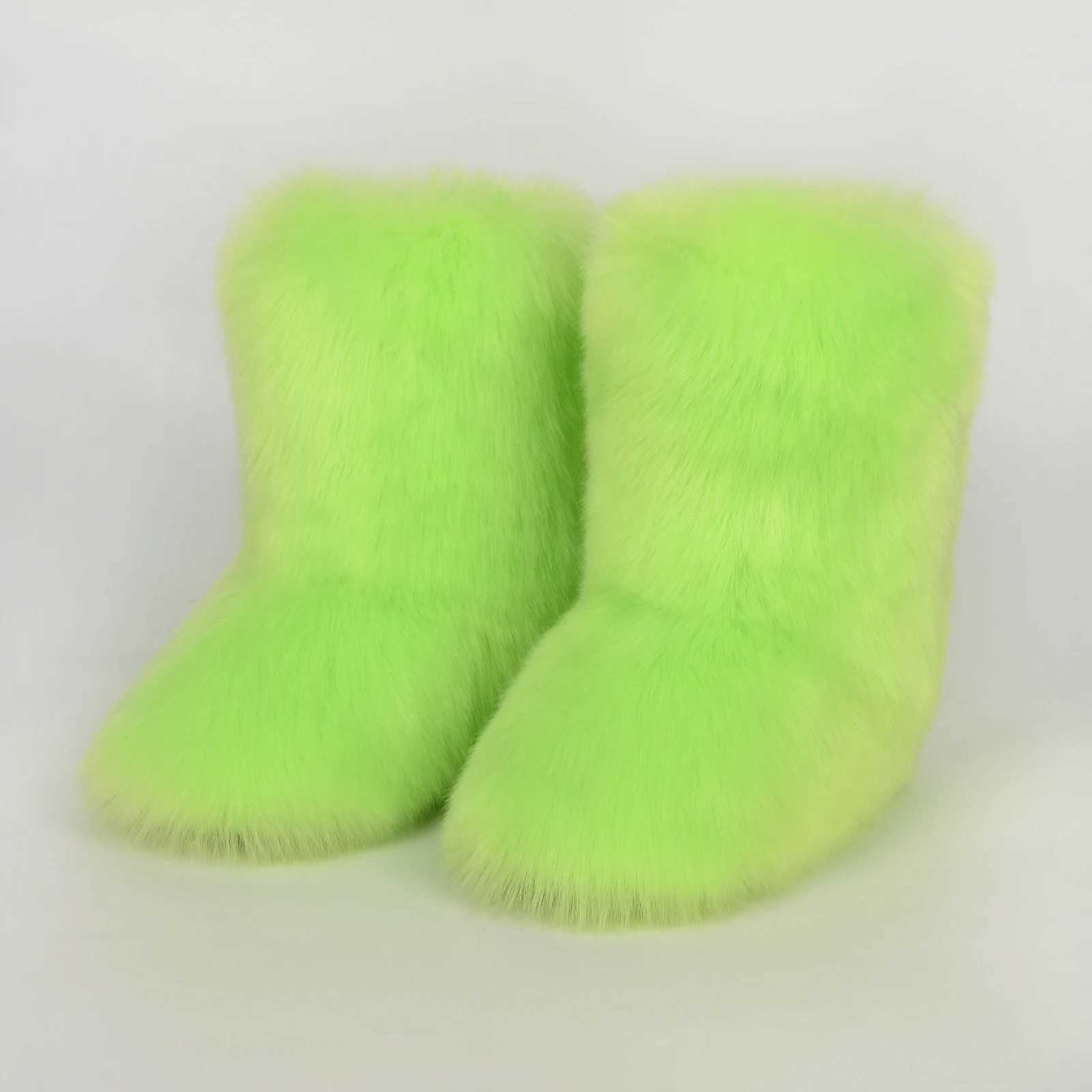 Dame Winter Schuhe Pelz Stiefel Y2k Frauen Fuzzy Stiefel Flauschigen Pelzigen Faux Pelz Schnee Stiefel Plüsch Warme Bottes Mode damen Schuhe Schuhe