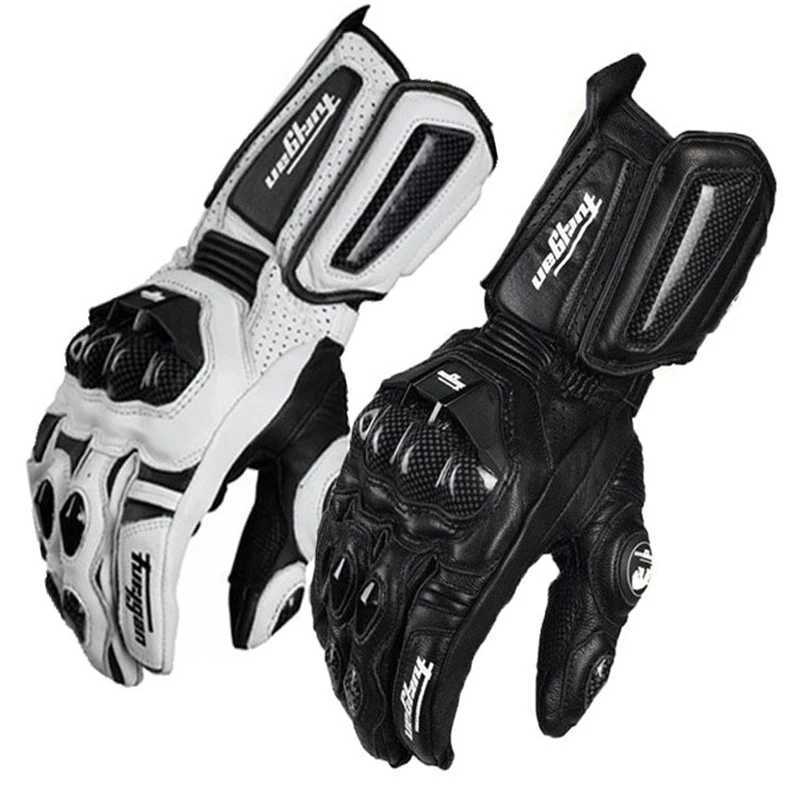 Motorradhandschuhe Sommer Winter Langlauf Mountainbike Motorradhandschuhe Motorrad Leder Kohlefaserhandschuhe Reiten MotorradfahrerhandschuhL2312.14