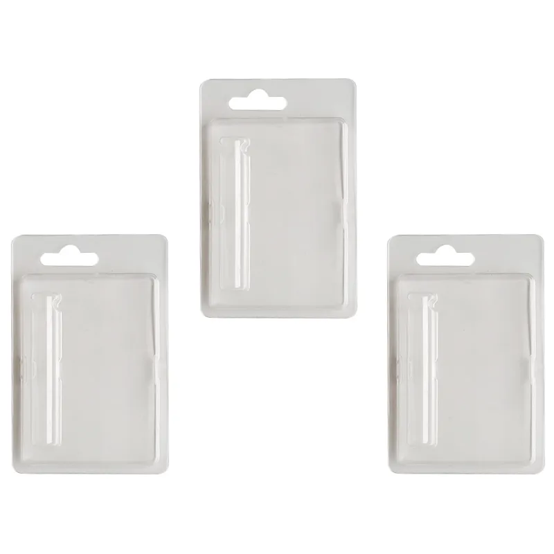 Clamshell Fior Vape-Kartuschen, Verpackung 1 ml, 0,5 ml, 1 ml Zerstäuber, 72 mm Länge, PVC-Blister, Einzelhandelsverpackung für Ölkartuschen-Verdampferwagen, USA, leer