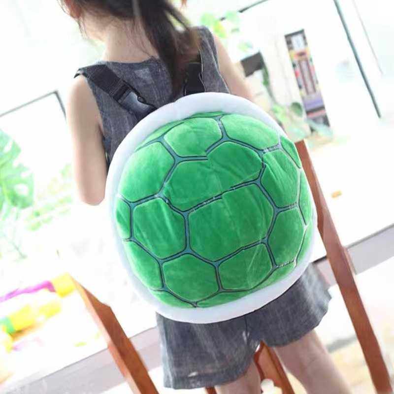 Pluche rugzakken 30 cm 4 -stijl anime Super Koopa Turtle Schoolbag Turtle Shell Green Bowser Plush Toys Backpack Verjaardagscadeau voor kinderen